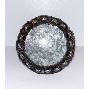 Vintage Round Metal Frame Edged With Roses